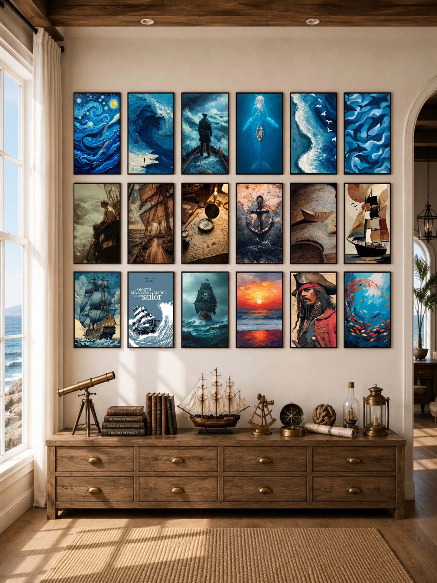 Maritime & Ocean Aesthetic Gallery Wall Poster Set | PIXBY Posters
