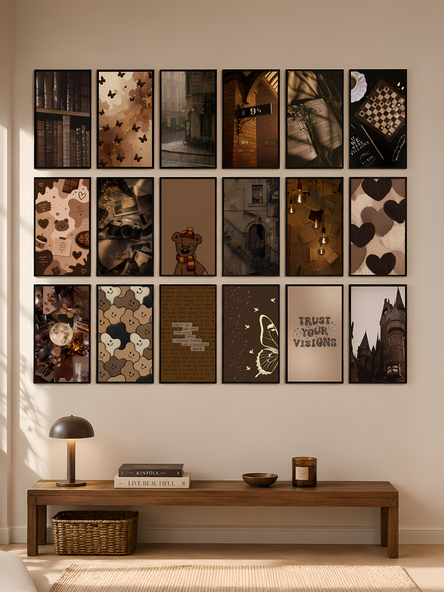 Dark Academia & Cozy Brown Aesthetics | PIXBY Posters