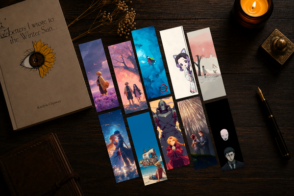 Anime Bookmarks Set of 10 (Standard Size)