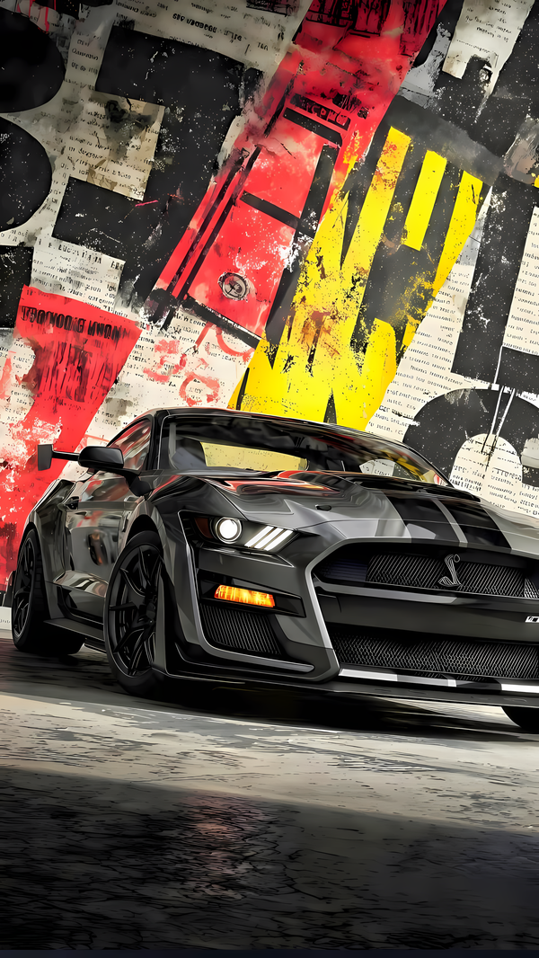 Ford Mustang Shelby GT500 Grunge Street Art Poster | PIXBY Poster