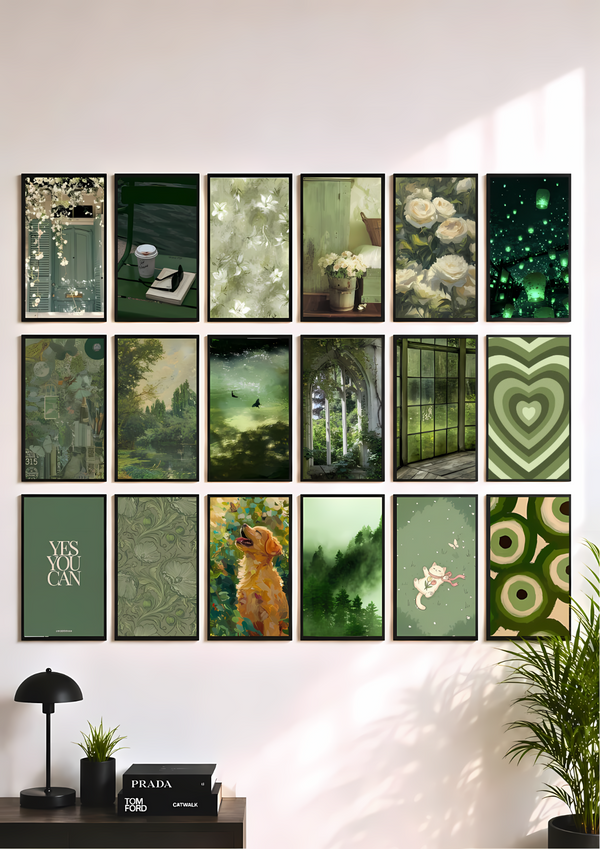 Green Aesthetics Posters | Aesthetics Wall Art | PIXBY Premium Gloss Print