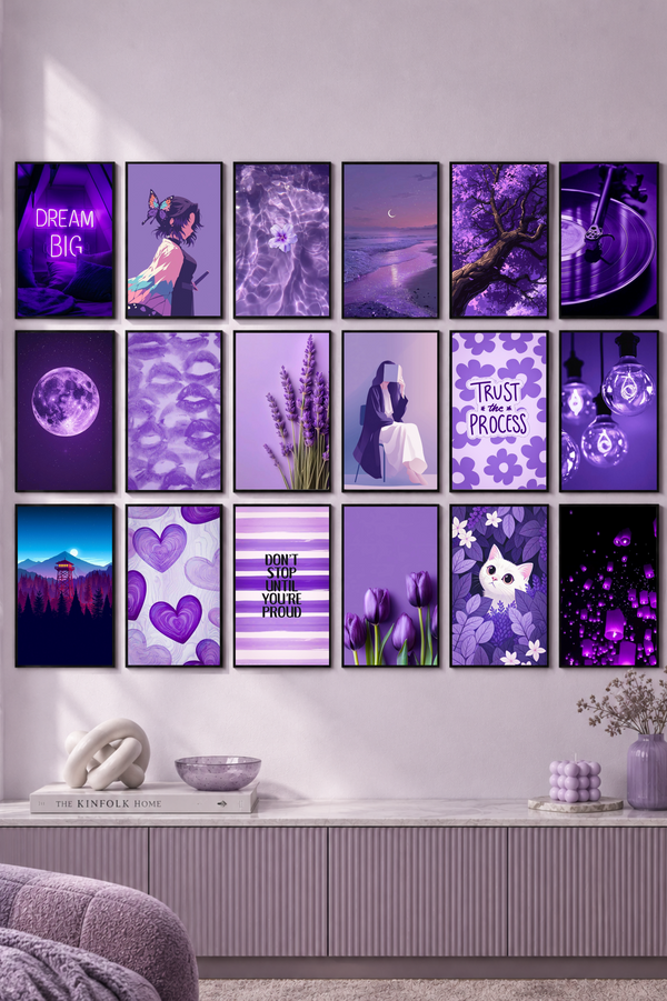 Purple Aesthetic & Lavender Dream Gallery Wall Poster Set | PIXBY Poster