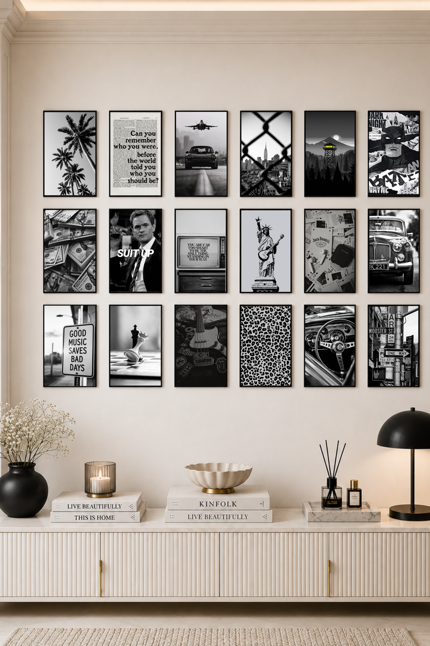 Black & White Aesthetics Collage Poster Set | PIXBY Posters