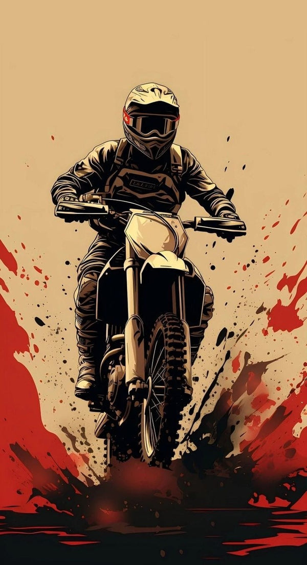 Dirt Bike & Motocross Mud Splash Aesthetic Poster | PIXBY Poster