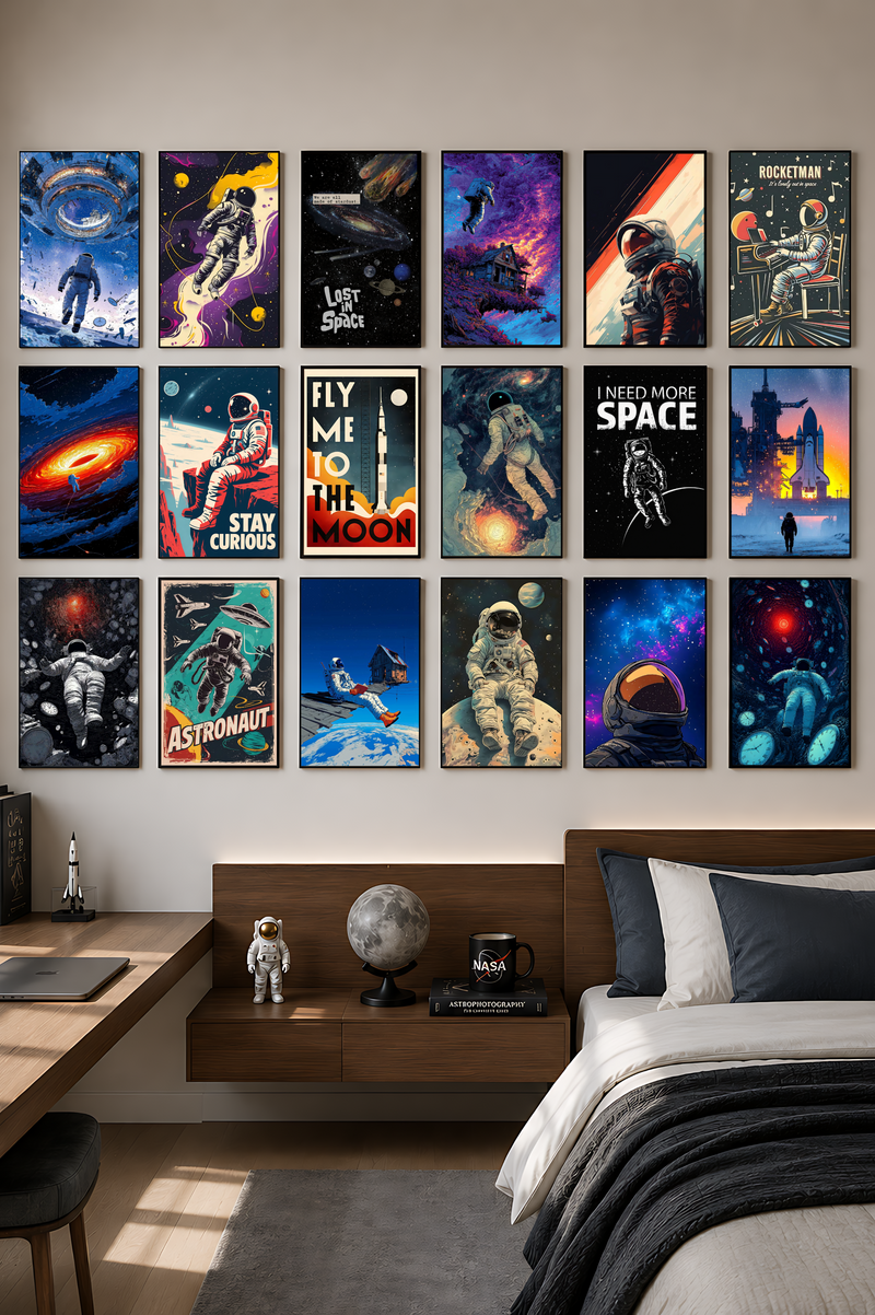Cosmic Space & Astronaut Aesthetic: Collage Set | PIXBY Posters