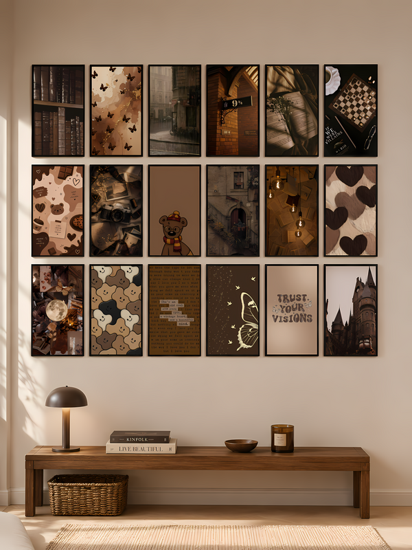 Dark Academia & Cozy Brown Aesthetics | PIXBY Posters