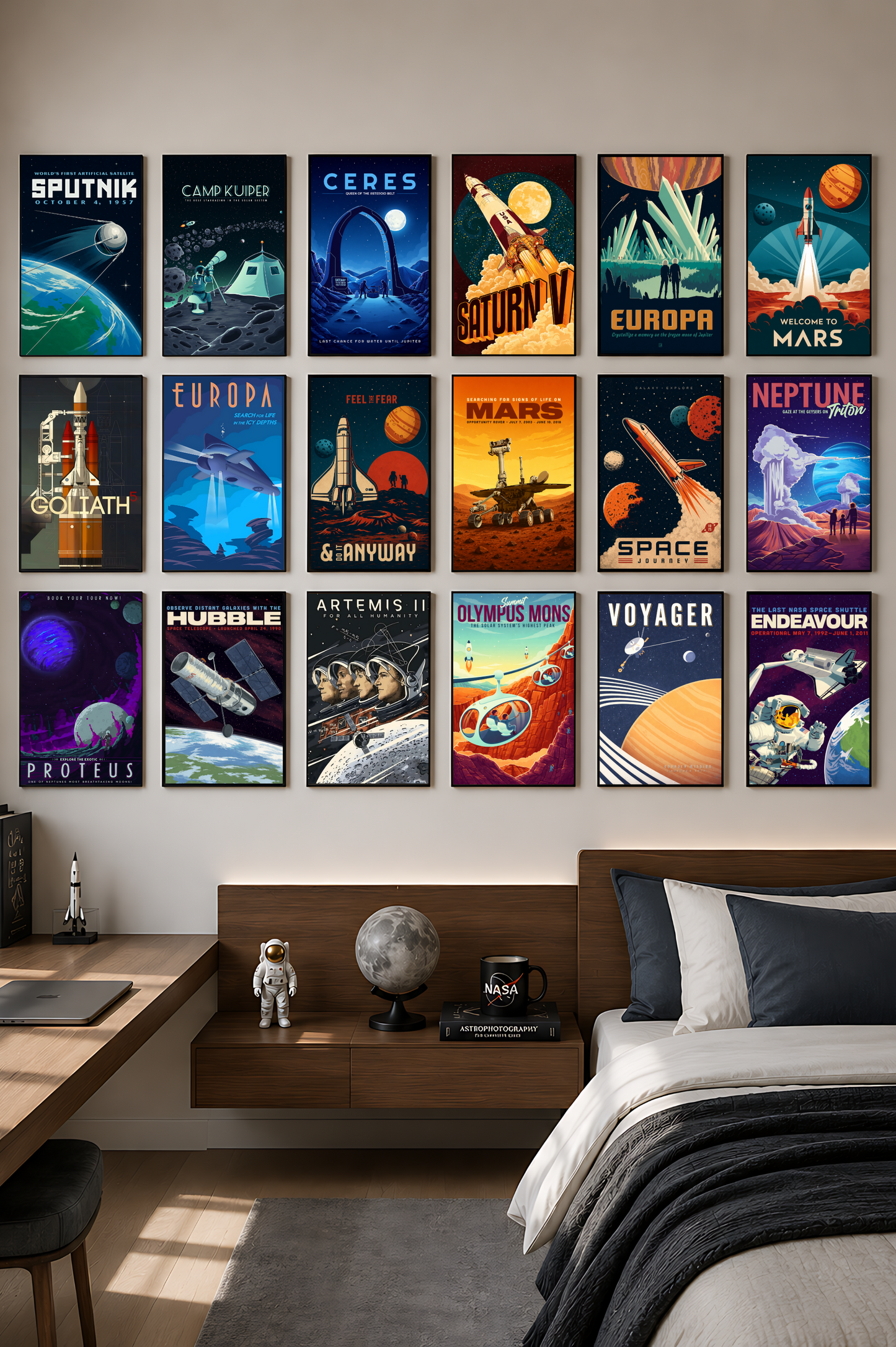 Vintage Space Travel & NASA Aesthetic: Collage Set | PIXBY Posters
